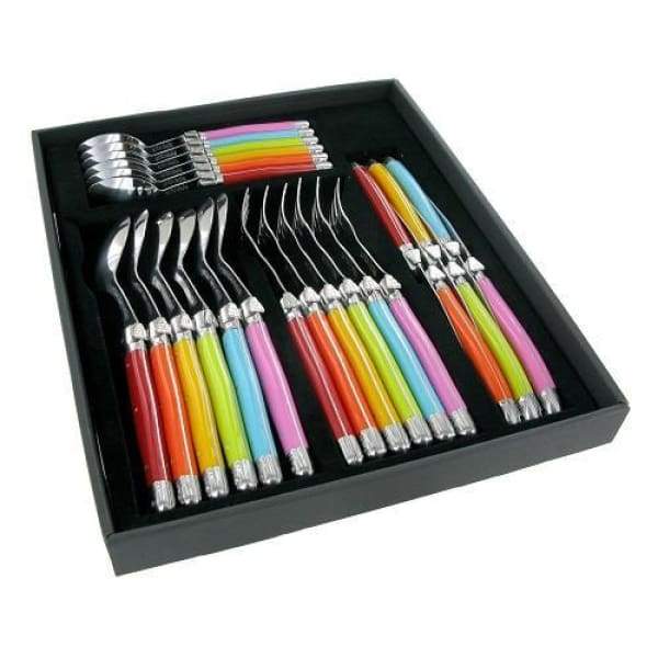 Laguiole by Andre Verdier 24pc Multicolour Flatware Set - Boutique Marie Dumas