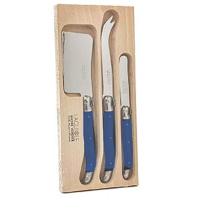 Laguiole New Blue 3 Piece Cheese Knives Set - Boutique Marie Dumas