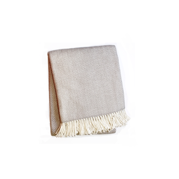 Skyline Chevron Light Grey Throw