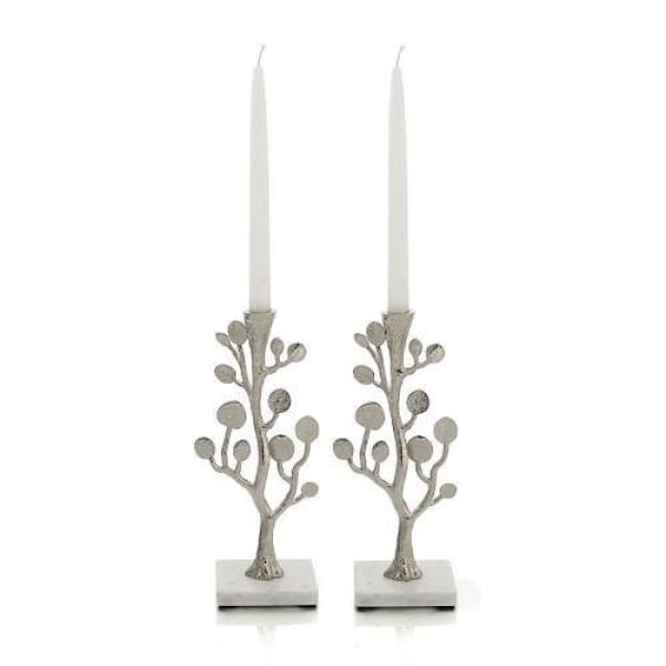 Michael Aram Botanical Leaf Candleholders Set/2 - Boutique Marie Dumas
