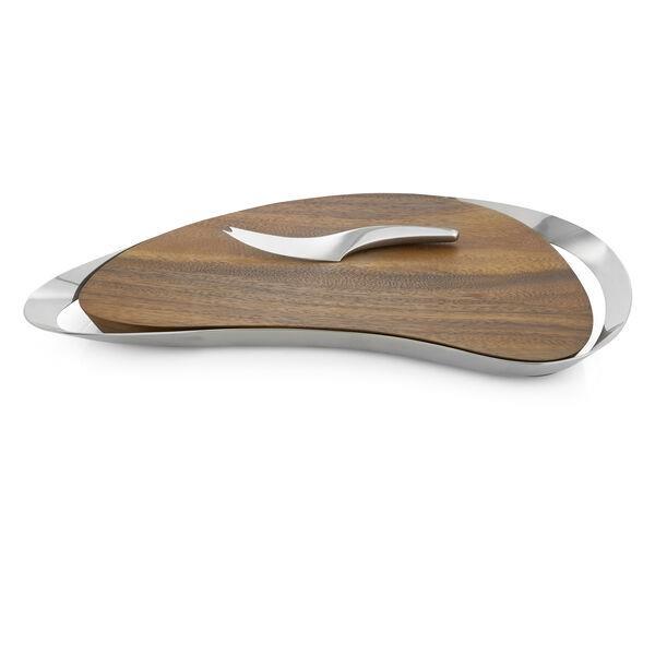 Nambe Pulse Cheese Board with Knife - Boutique Marie Dumas