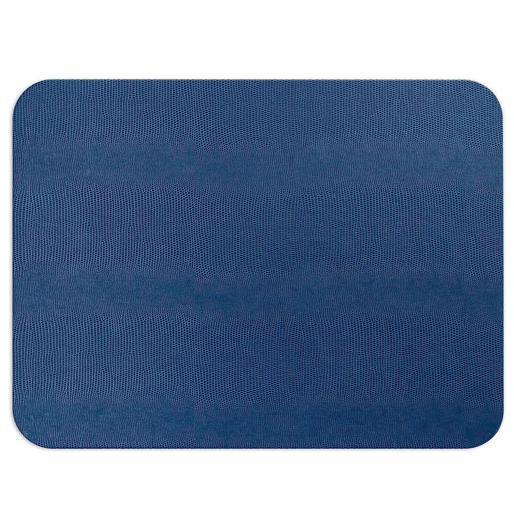 Navy Rectangular Lizard Felt Back Placemat - Boutique Marie Dumas