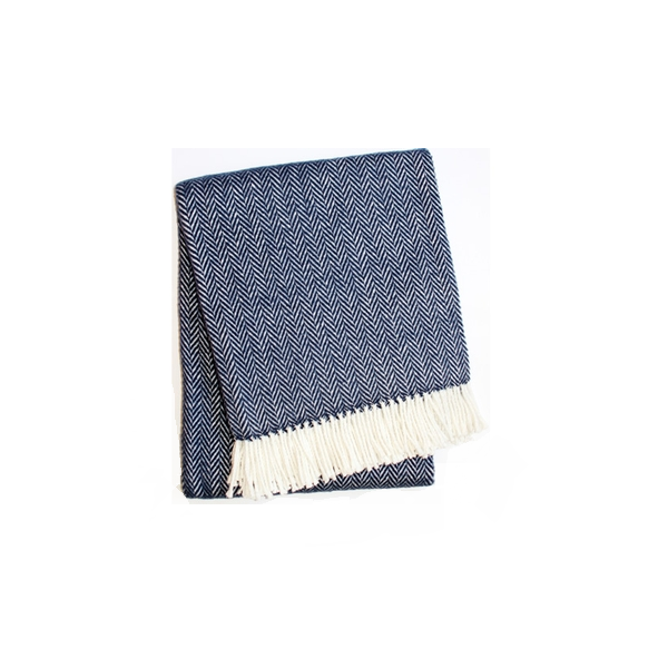 Skyline Chevron Navy Throw - Boutique Marie Dumas