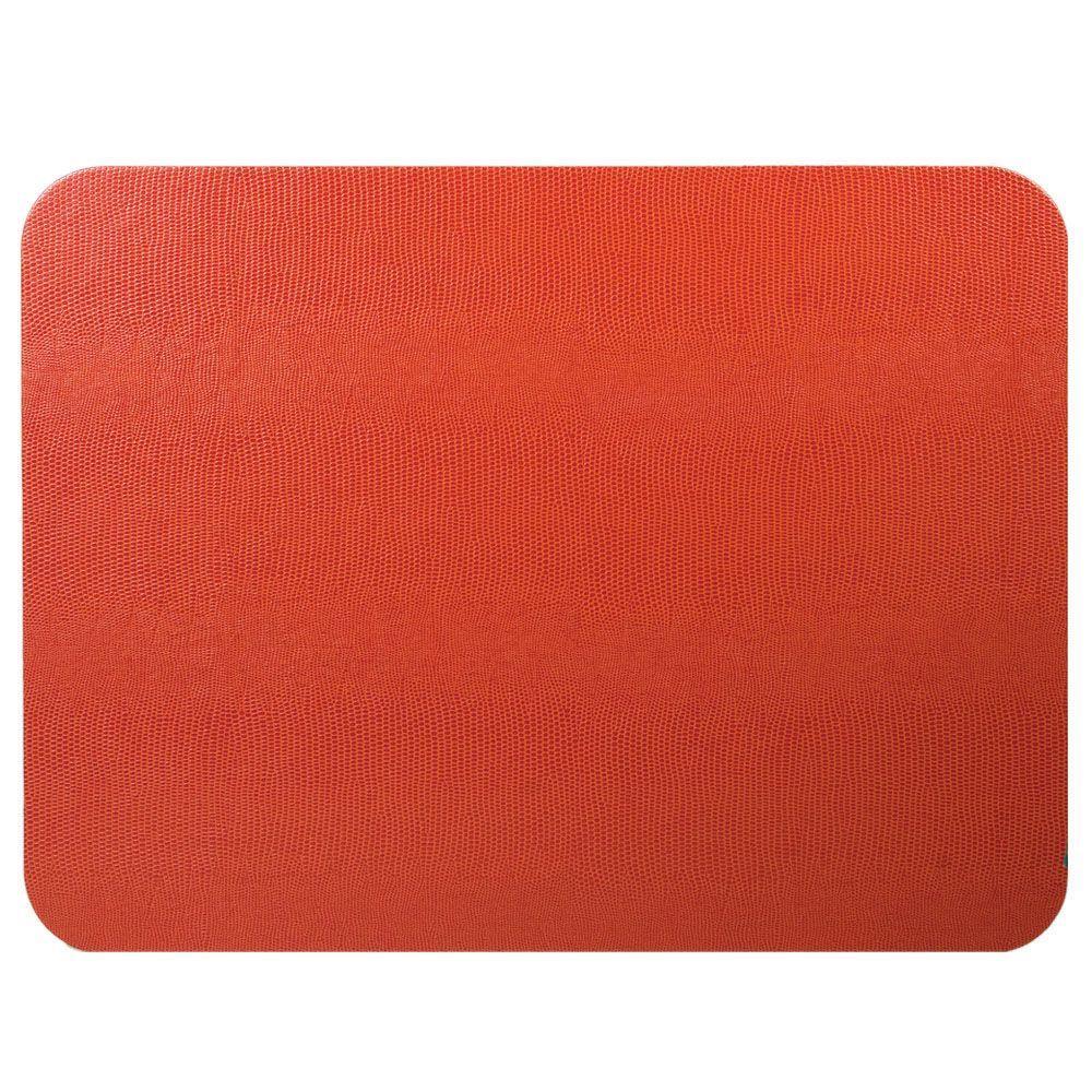Orange Rectangular Lizard Felt Back Placemat - Boutique Marie Dumas