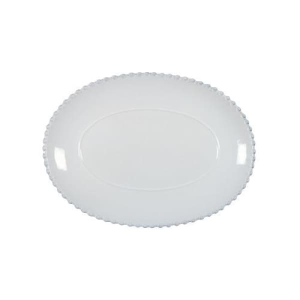 Oval Platter Pearl White 34 cm - Boutique Marie Dumas