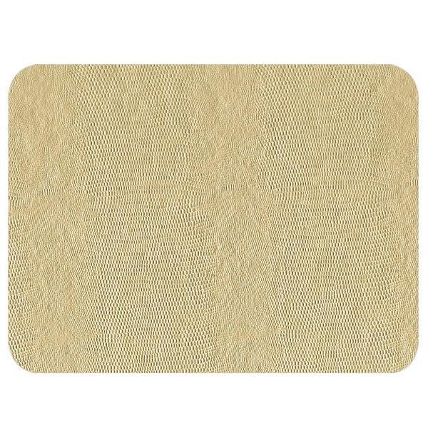 Platinum Rectangular Snakeskin Felt Back Placemat - Boutique Marie Dumas