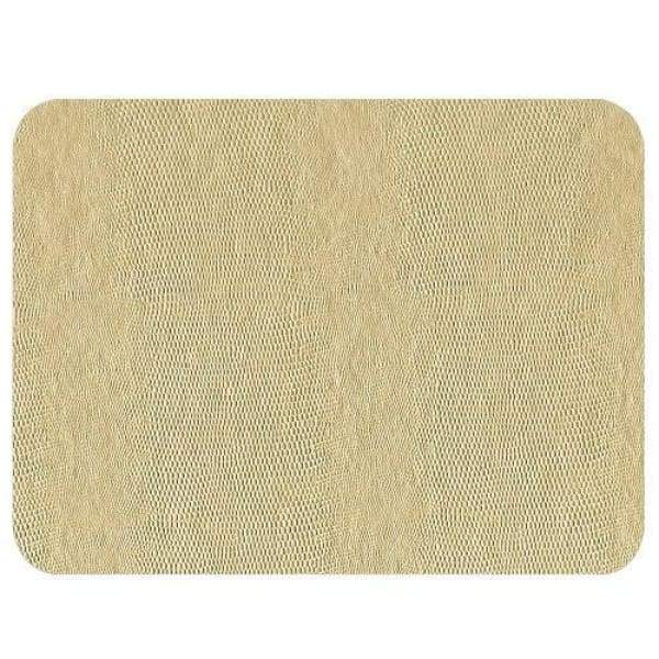 Platinum Rectangular Snakeskin Felt Back Placemat - Boutique Marie Dumas