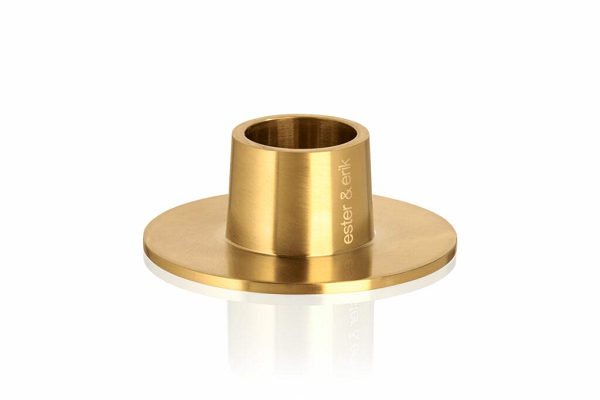 Matte Gold Taper Holder Set Of Two