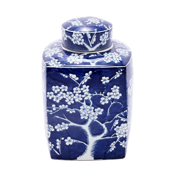 Blue &amp; White Ciruela Tea Jar