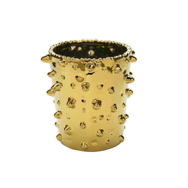 Small Gold Dot Bud Vase