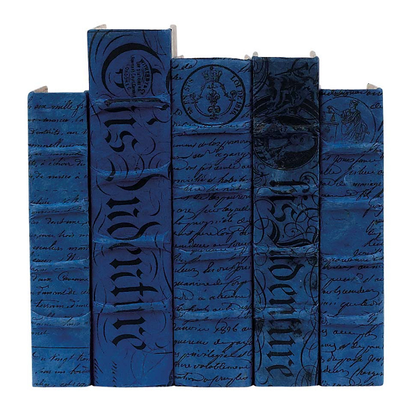 Denim Antique Scripted Decor Book