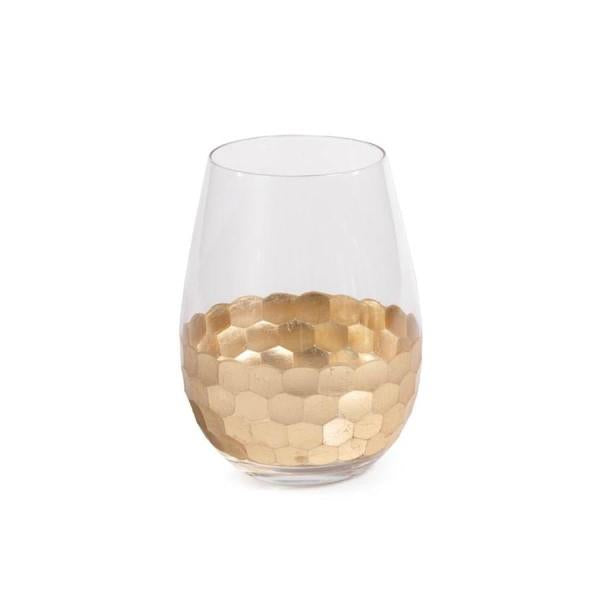 Fez Stemless Wine Glass Gold