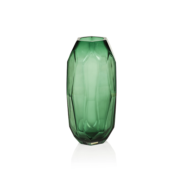 Jade Glass Vase 12.5"