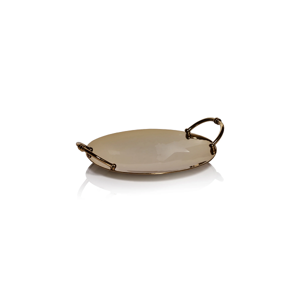 Gold Round Serving Tray