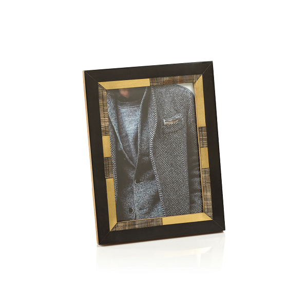 Black Horn and Brass 5 x 7 Picture Frame