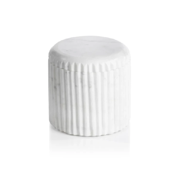 Marmo Marble Cotton Jar
