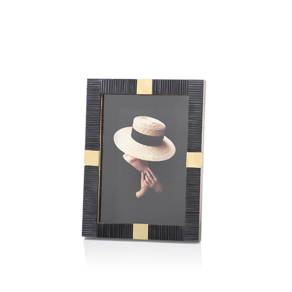 Black Maha with Brass 8 x 10Picture Frame