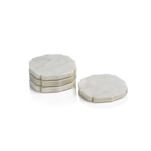 Baroque Marble Coaster Set of 4