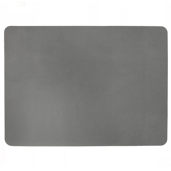 Rectangular Leather Placemat - Charcoal