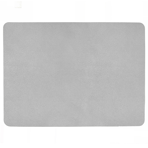 Rectangular Silver Leather Placemat