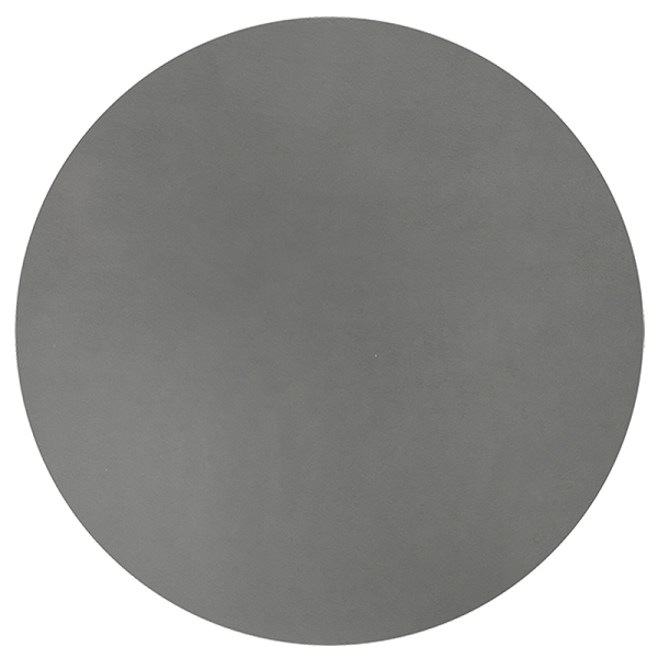 Round Charcoal Leather Placemat 