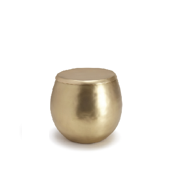Gold Brass Cotton Jar