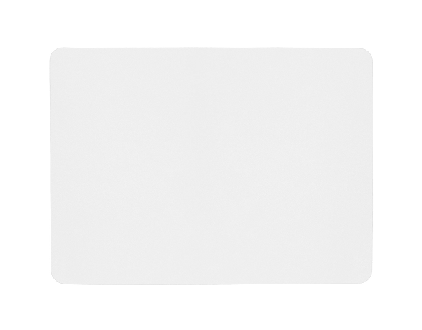 Rectangular White Leather Placemat 