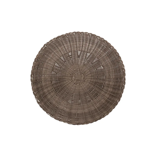 Grey Rattan Round Placemat Boutique Marie Dumas