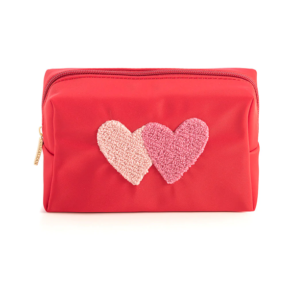 Red Hearts Cosmetic Pouch