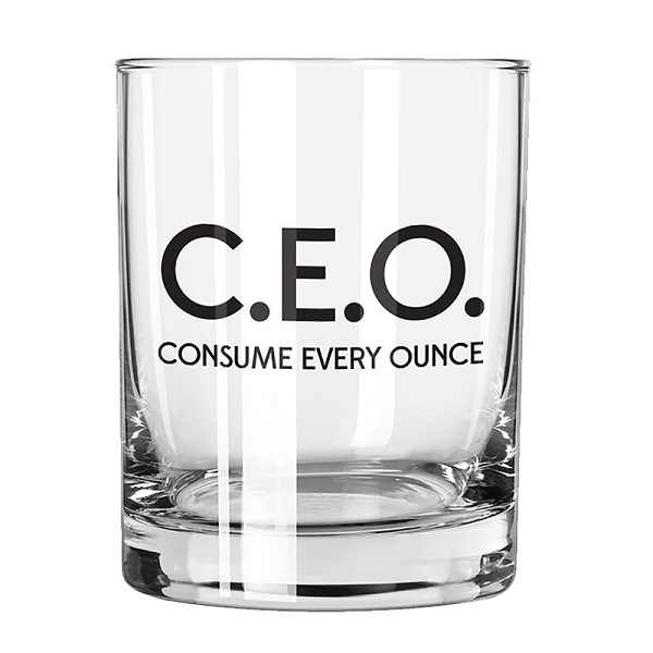 CEO Rocks Glass