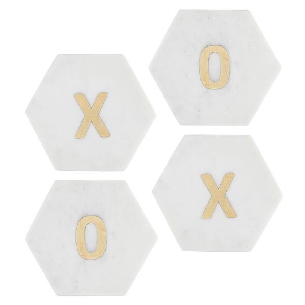 Marble XOXO Coasters