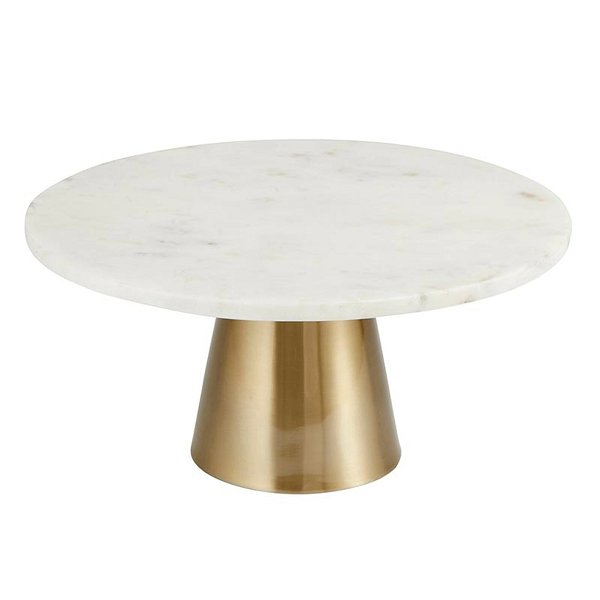Marble and Brass Cake Stand