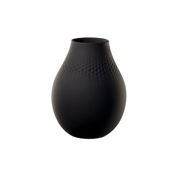 Villeroy &amp; Boch Tall Black Collier Vase 