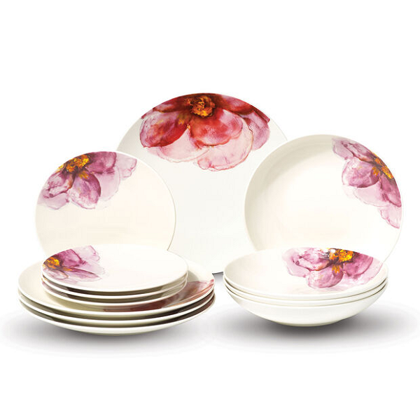 Villeroy &amp; Boch Rose Garden 12 Piece Dinner Set