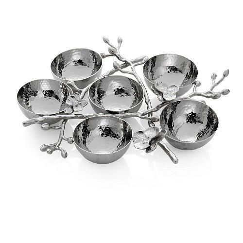 Michael Aram White Orchid Six Compartment Plate