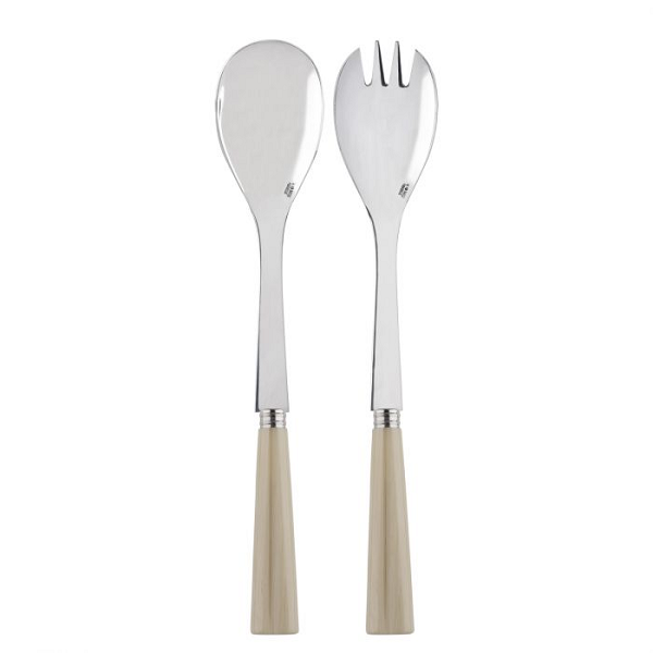 Nature Horn Salad Servers