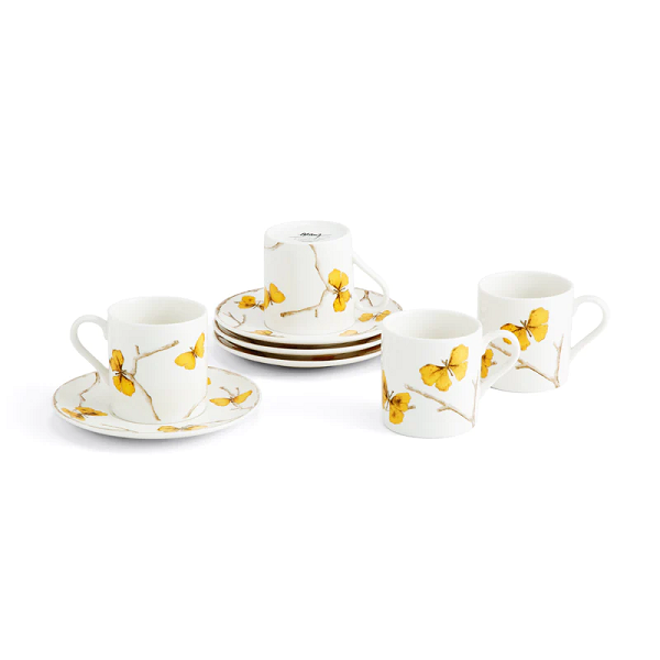Michael Aram Gold Butterfly Ginkgo Demitasse Set of 4