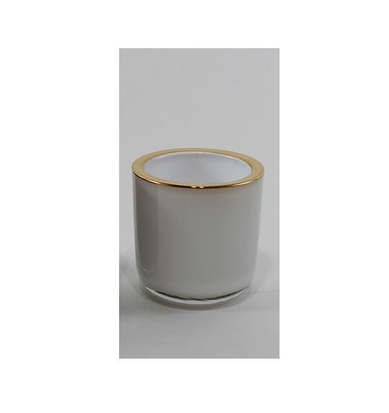 White and Gold Tealight Vase