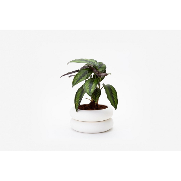Short White Stacking Planter