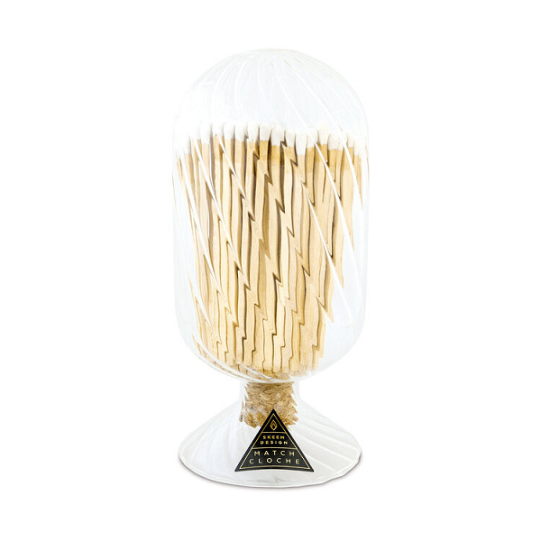 Small Ribbed Cloche with White Matches