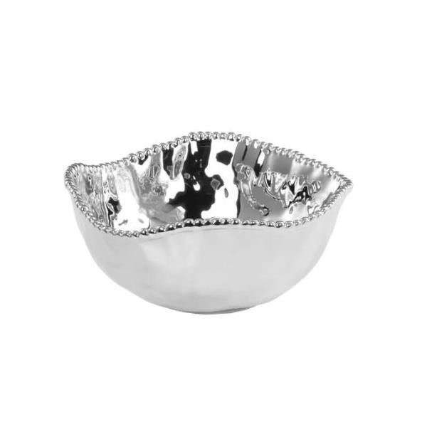 Porcelain Large Salad Bowl - Silver