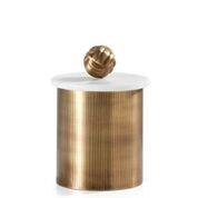 Medium Brass Canister with Marble Lid