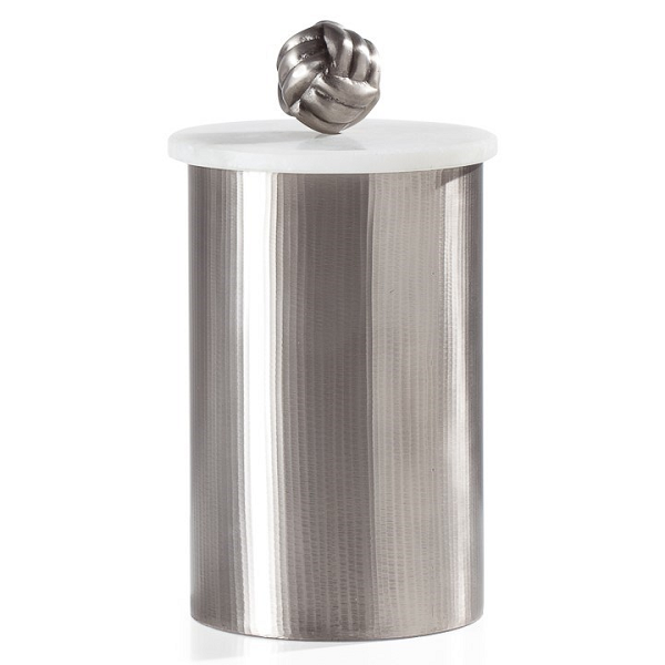 Pewter Canister with Marble Lid - Large