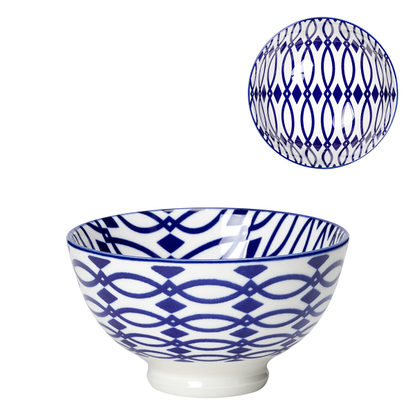 Small Blue Lattice Kiri Bowl