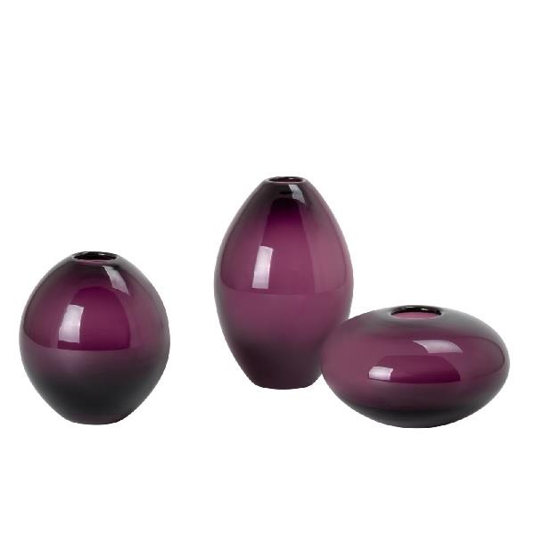Mini Lustre Vases Purple Set of 3