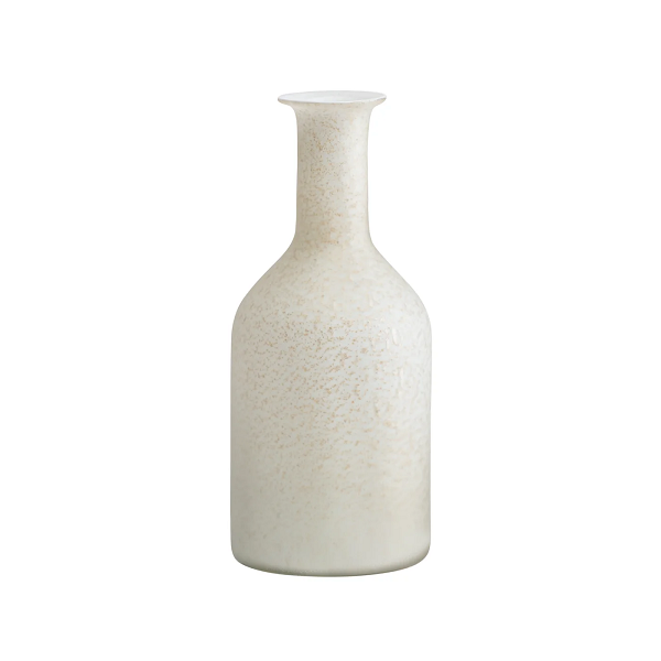 Zen Small White Gold Glass Vase