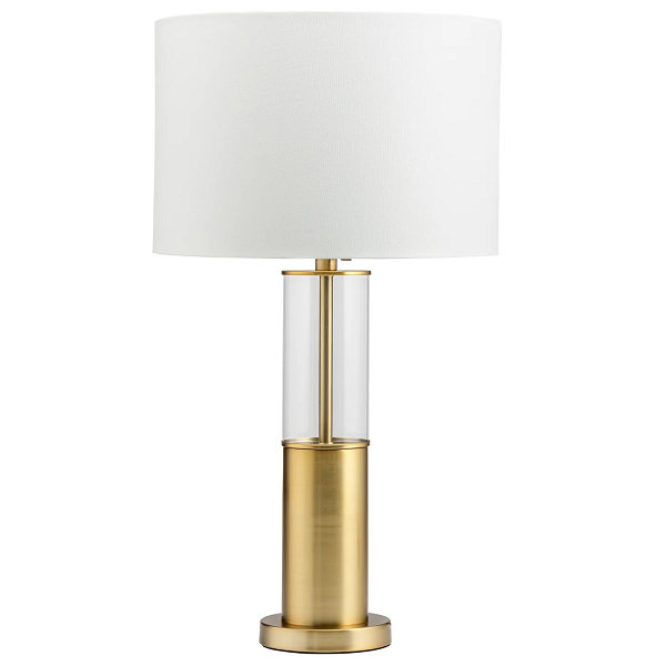 Ashley Glass Gold Metal Lamp
