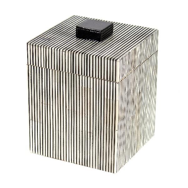 Black & White Stripped Box - Large