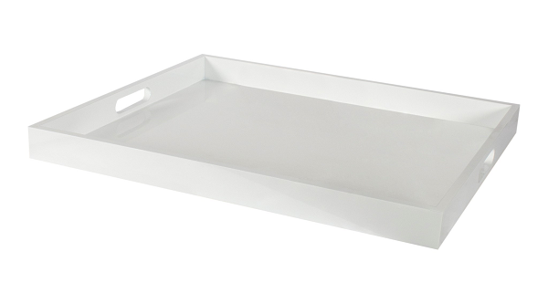 White Lacquered Tray - Large