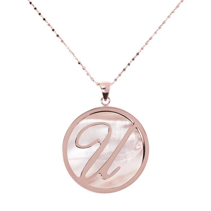 Bronzallure Letter Charm Necklace - Letter U to Z